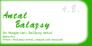 antal balazsy business card